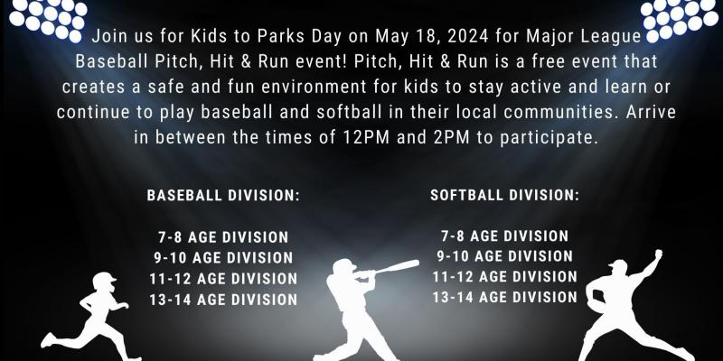 Pitch Hit and Run ad for May 18, 2024 Bridgton Event
